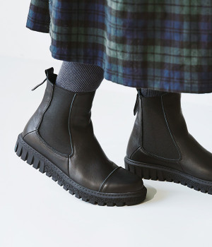 サイドゴアブーツ(ブラック-36)