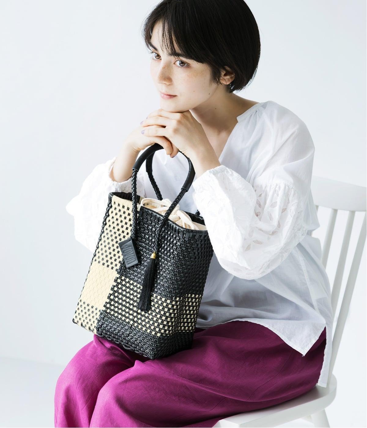 メルカドバッグ　MINI TOTE(ブラック/クリーム-ONESIZE)
