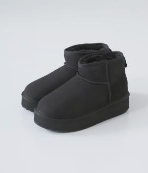 Stinger Micro Flatform2.0 厚底ムートンブーツ(ブラック-23)