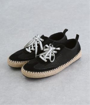 JAIDA コットンメッシュレースアップスニーカー(ブラック-230)