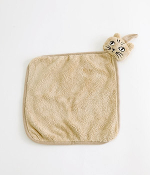 Matsuo Miyuki Cat Face Towel(Beige-ONESIZE)