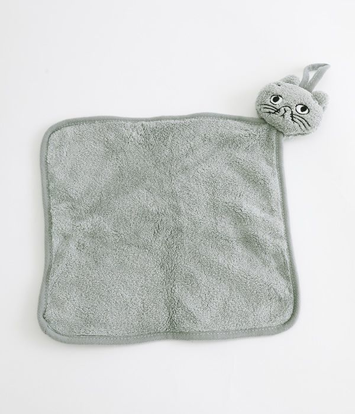 Matsuo Miyuki Cat Face Towel(Light Gray-ONESIZE)