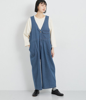 10OZデニムサロペット(ブルーデニム-ONESIZE)
