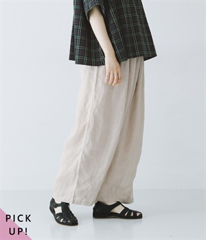 リネンタックパンツ(キナリ-ONESIZE)