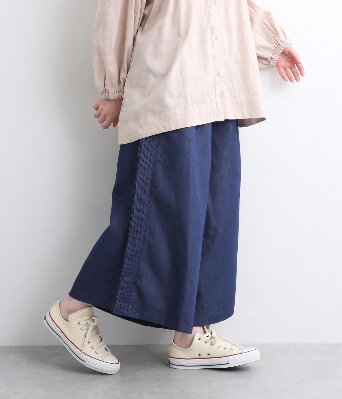 ４．５OZデニムワイドパンツ(ネイビー-ONESIZE)
