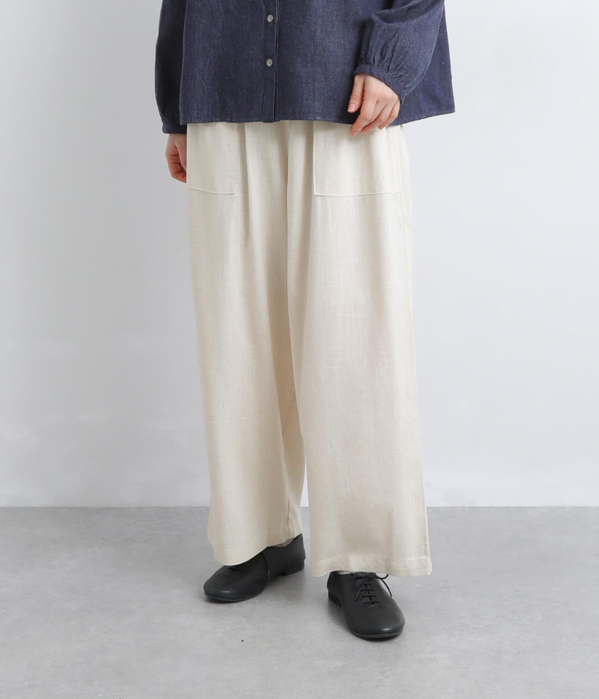 リネンレーヨンベイカーパンツ(キナリ-F)