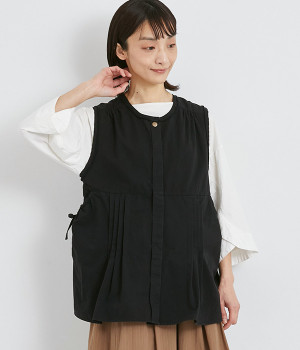 7OZデニムベスト(ブラック-ONESIZE)