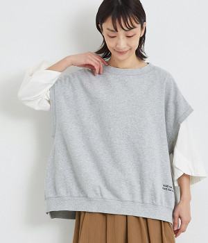 裏毛バイオ加工ベスト(モクグレー-ONESIZE)