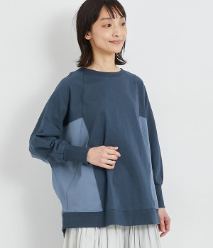 天竺ドルマンプルオーバー(ネイビー-ONESIZE)