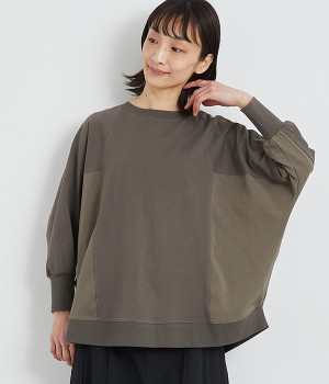 天竺ドルマンプルオーバー(チャコール-ONESIZE)