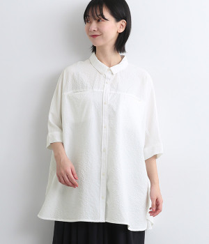 サッカードビードルマンシャツ(オフホワイト-ONESIZE)