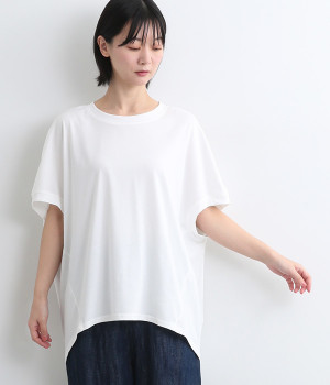 ドライタッチ天竺コクーンプルオーバー(オフホワイト-ONESIZE)