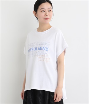 16OE天竺 フレンチロゴ刺繍プルオーバー(ホワイト-ONESIZE)