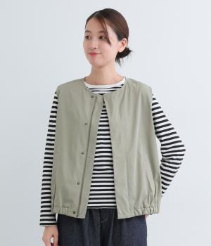 ソフトツイルバルーンベスト(ライトカーキ-F)