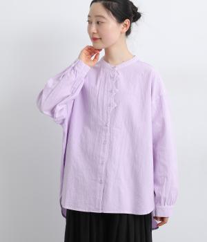 サンドウォッシュピグメント加工連なるダイヤシャツ