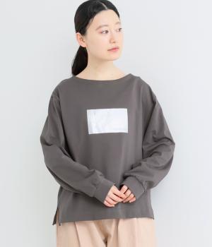 天竺シルケット箔プリントロンTシャツ