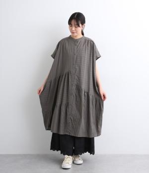 ストライプドビー切替ワンピース(スミクロ-ONESIZE)