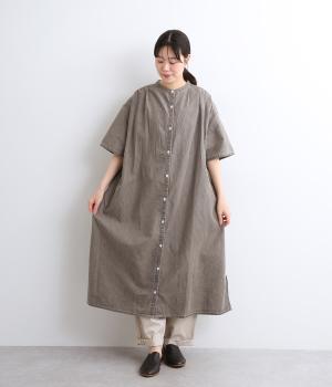 ４．５OZデニムワンピース(グレー-ONESIZE)