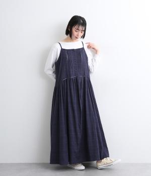 ドビーチェックキャミワンピース(ダークパープル-ONESIZE)