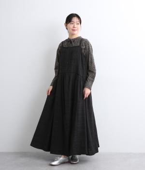 ドビーチェックキャミワンピース(ブラック-ONESIZE)