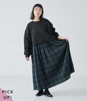 別注 | 裏毛切替ワンピース(ブラックウォッチ-M)