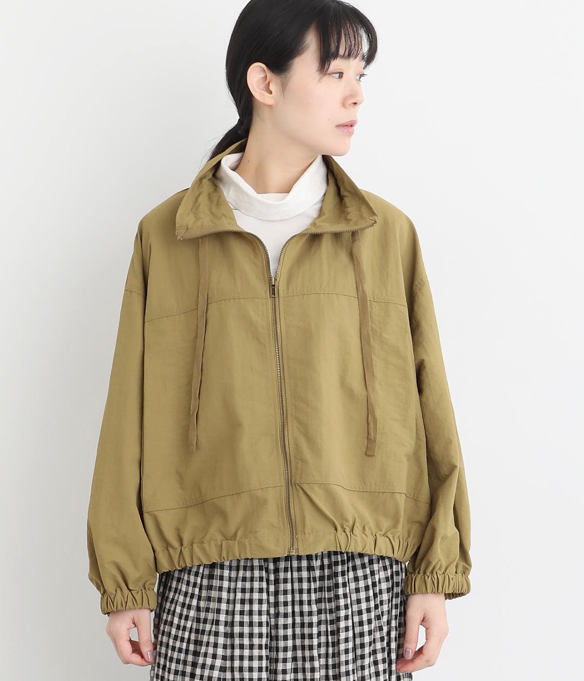 グログランショート丈ブルゾン(ベージュ-F)