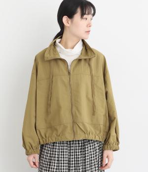 グログランショート丈ブルゾン(ベージュ-F)