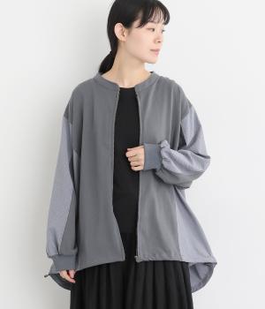 シアサッカーブルゾン(ブルーグレー-F)