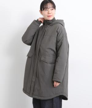 リブ×ナイロンモンスターパーカー(チャコール-F)