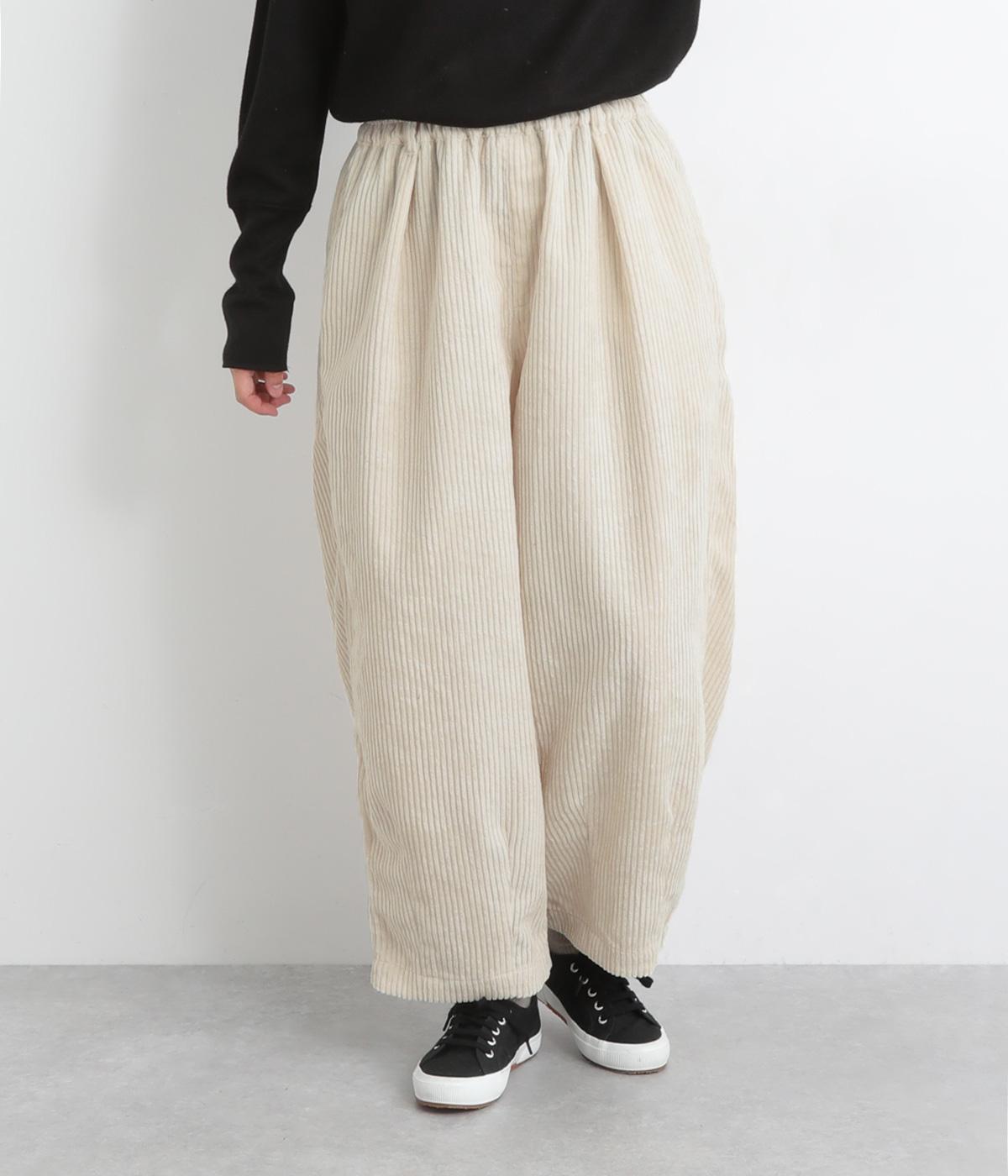 太いコーデュロイパンツ(アイボリー-F)