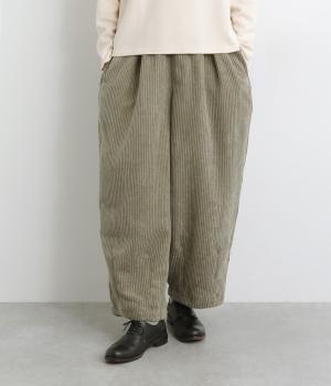 太いコーデュロイパンツ(カーキ-F)
