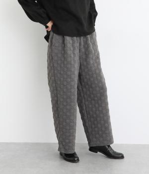 ドットジャカードパンツ(チャコール-F)