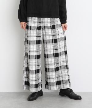 プリントカットパンツ(グレーチェック-F)