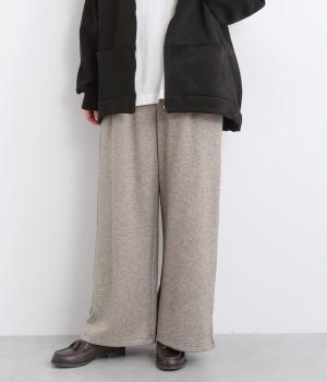 杢ダブルフェイススリットパンツ(グレー-F)