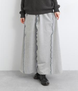 スラブベロアメロウスカート(ライトグレー-F)