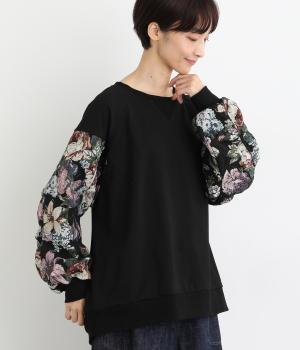 袖ギャザープルオーバー(ブラック-F)