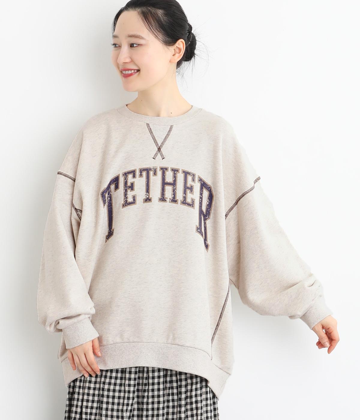 ヘビーウェイトコクーンプリントプルオーバー(オートミール-F)