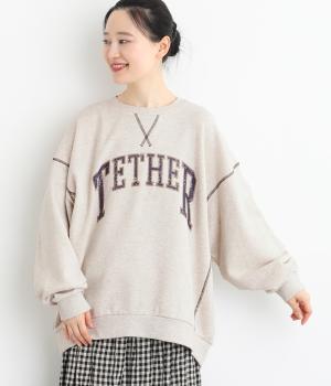 ヘビーウェイトコクーンプリントプルオーバー(オートミール-F)