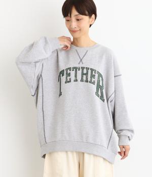 ヘビーウェイトコクーンプリントプルオーバー(杢グレイ-F)