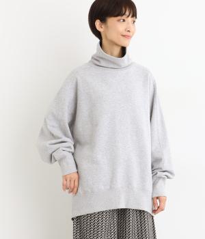 ヘビーウェイトタートルプルオーバー(杢グレイ-F)
