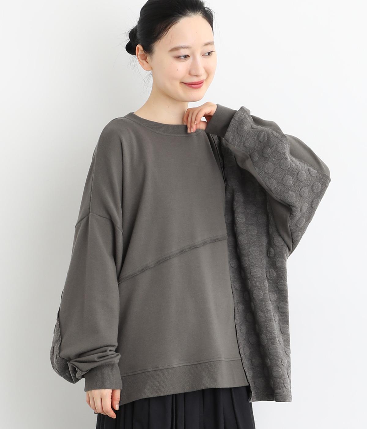 ドットジャカードプルオーバー(チャコール-F)