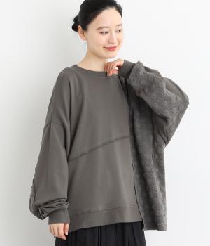 ドットジャカードプルオーバー(チャコール-F)