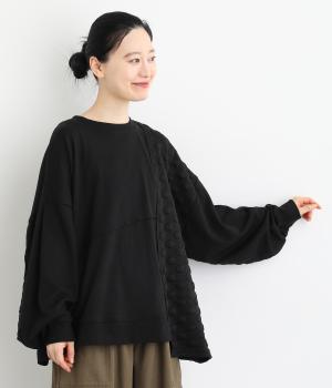 ドットジャカードプルオーバー(ブラック-F)