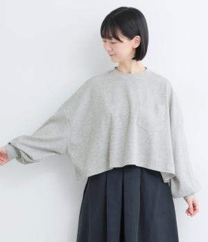 ポケットボリュームTシャツ(杢グレー-F)