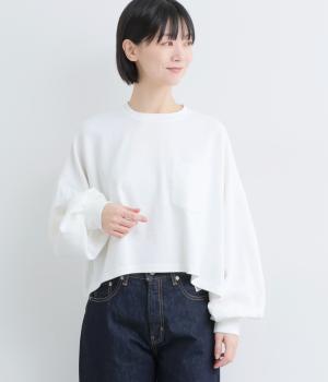 ポケットボリュームTシャツ(オフホワイト-F)