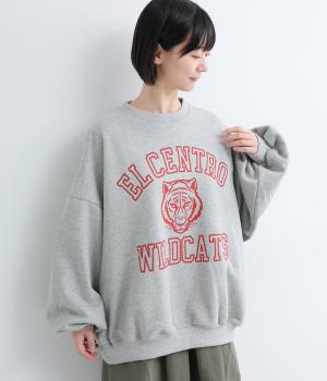 プリントスエットプルオーバー(杢グレー-F)