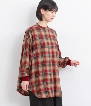 起毛ネルランダムボタンシャツ(レッドチェック-F)