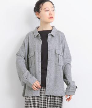 杢ダブルフェイスシャツ(インディゴ-F)