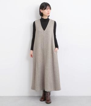 杢ダブルフェイス2wayジャンパースカート(グレー-F)