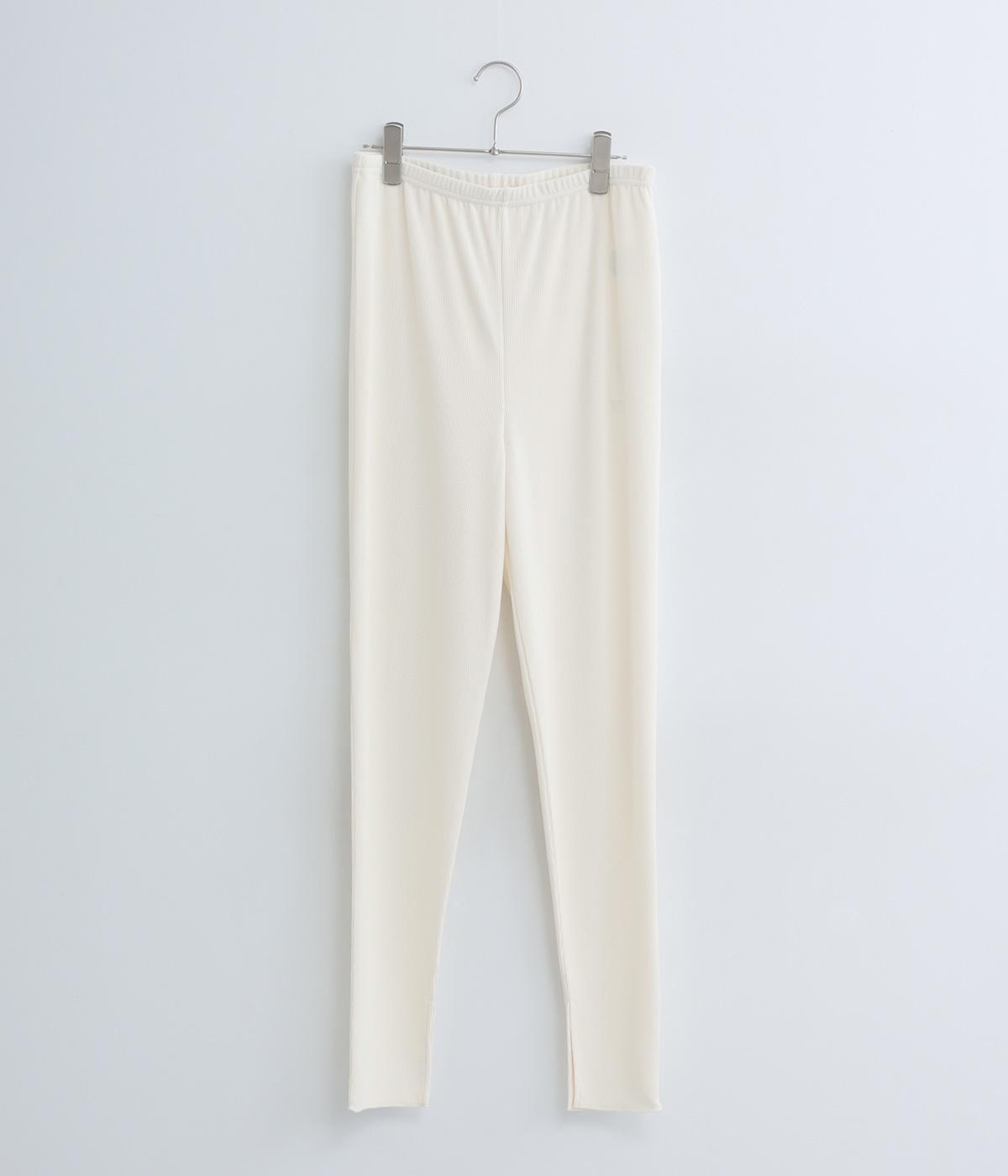 テレコカットソー　サイドスリットレギンス(オフホワイト-F)